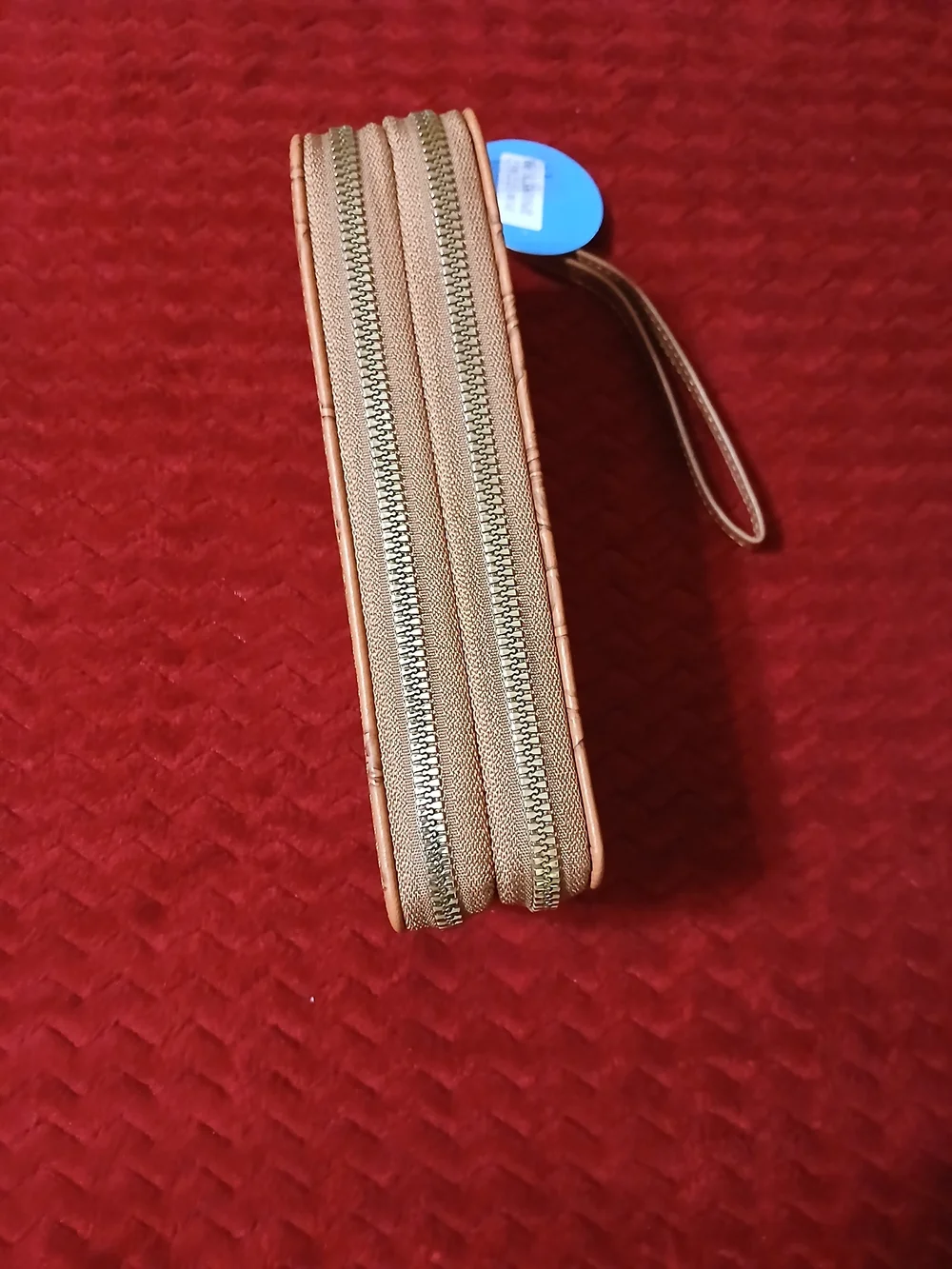 Chala Floral Embossed Wristlet Wallet - Tan